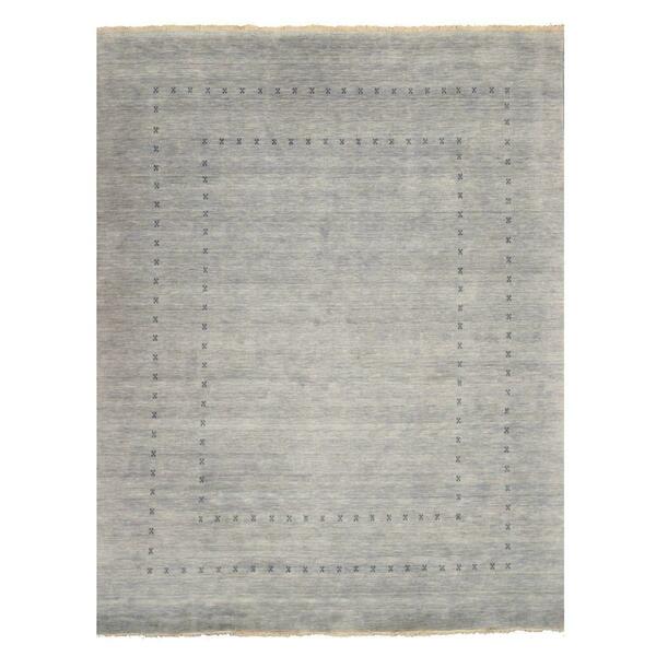 Lori Baft Handmade Wool Gray Traditional Solid Rug LL4GY3X5